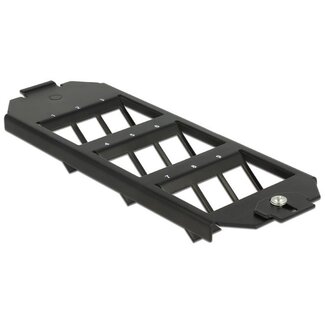 DeLOCK Einbau-Rahmen für Bodeneinbaudose, 9 Keystone-Module, schwarz