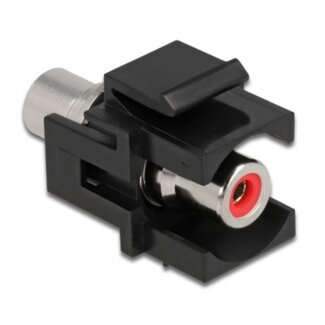 DeLOCK Keystone Modul RCA Buchse Audio rechts (rot) versenkt / schwarz