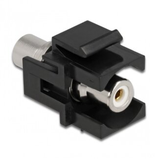 DeLOCK Keystone Modul RCA Buchse (weiß) versenkt / schwarz