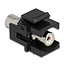 Keystone Modul RCA Buchse (weiß) versenkt / schwarz