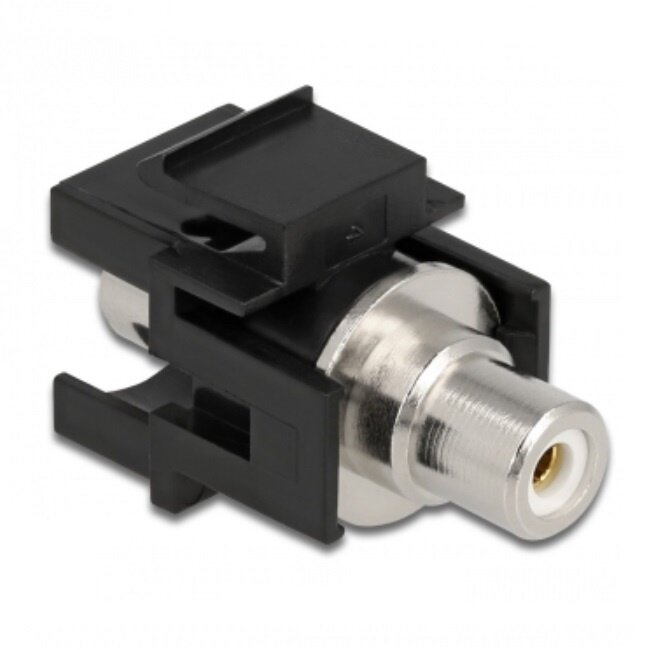 Keystone Modul RCA Buchse (weiß) versenkt / schwarz