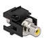 Keystone Modul Cinch RCA (m) - Cinch RCA (m) Video (gelb) versenkte Buchse / schwarz