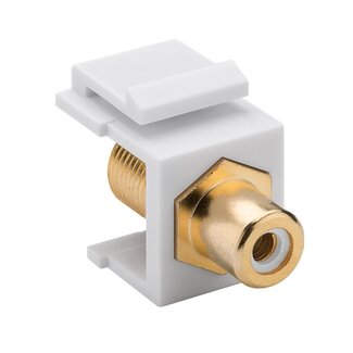 LogiLink Keystone Modul F (v) - RCA Tulpe (v) Audio links vergold / weiß