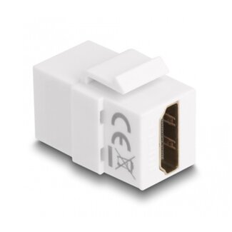 Goobay HDMI Keystone Modul | HDMI 2.0 (4K 60Hz + HDR) | Weiß