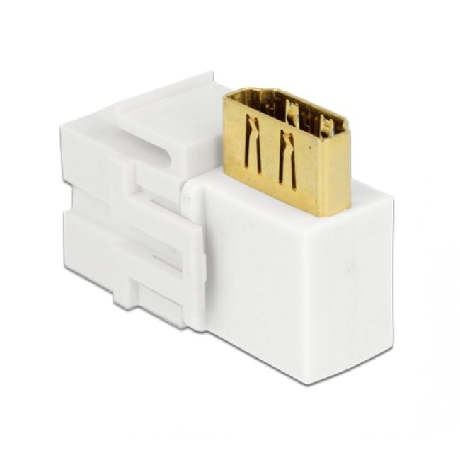 HDMI Keystone Modul 90° oben | HDMI 2.0 (4K 60Hz + HDR) | Weiß