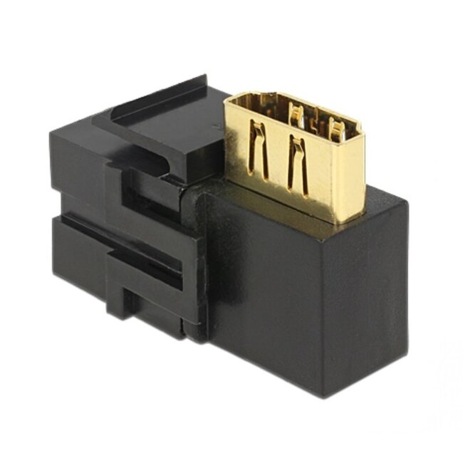 HDMI Keystone-Modul 90° oben | HDMI 2.0 (4K 60Hz + HDR) | schwarz