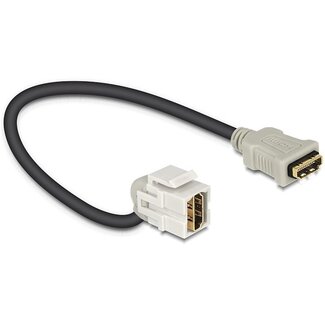 DeLOCK HDMI-Winkelmodul 110° nach unten - HDMI 1.4 (4K 30Hz) | Weiß | 0,30 m