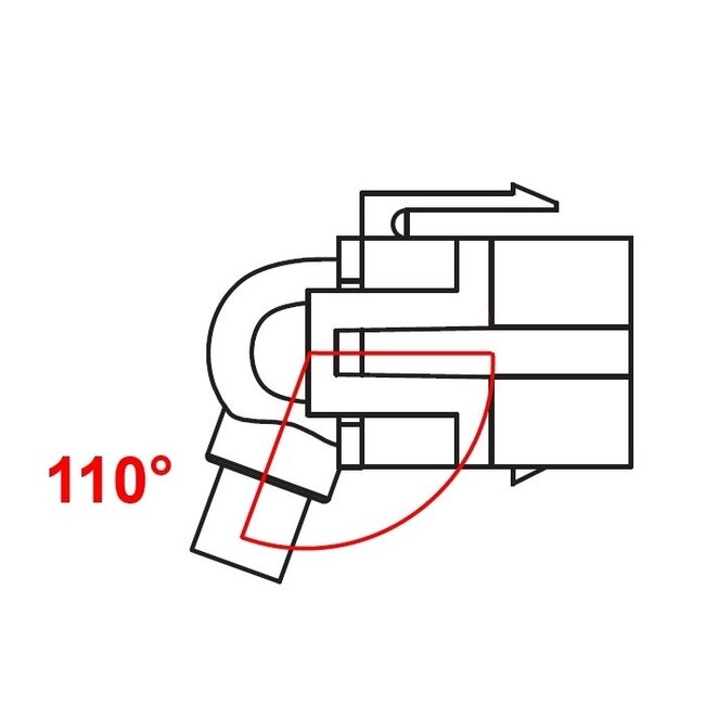 HDMI-Winkelmodul 110° nach unten - HDMI 1.4 (4K 30Hz) | Weiß | 0,30 m