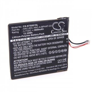 VHBW Akku für Nintendo Switch Konsole / 3600 mAh