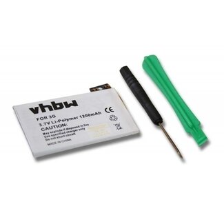 VHBW Akku kompatibel mit Apple iPhone 3G / 1200 mAh / 616-0346, 616-0347, 616-0366, 616-0372, 616-0428