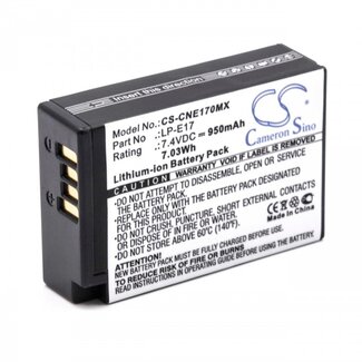 VHBW Kameraakku kompatibel mit Canon LP-E17 / 950 mAh