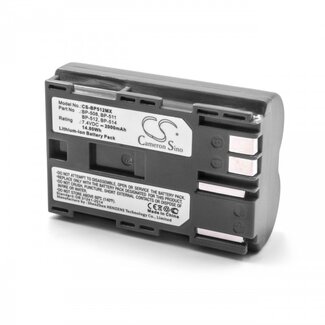 VHBW Kameraakku kompatibel mit Canon BP-508, BP-511, BP-511A, BP-512, BP-514 / 2000 mAh