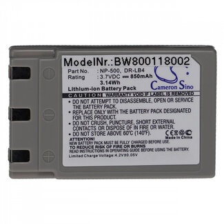 VHBW Kameraakku kompatibel mit Konica Minolta DR-LB4, NP-500, NP-600 – 850 mAh