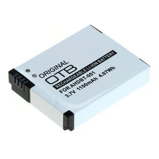 OTB Kameraakku kompatibel mit GoPro Hero, HD Hero und Hero2 – ersetzt AHDBT-001 / 1100 mAh