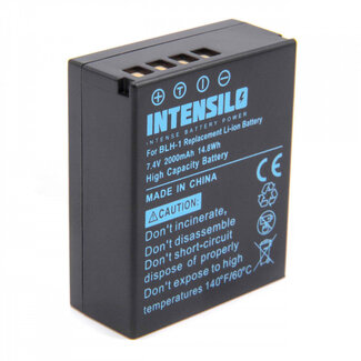 Intensilo Kameraakku kompatibel mit Olympus BLH-1 / 2000 mAh