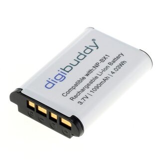 Digibuddy Kameraakku kompatibel mit Sony NP-BX1 / 1090 mAh