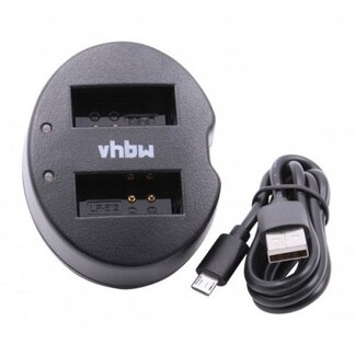 VHBW Duo-Akku-Ladegerät kompatibel mit Canon LP-E12 Akku