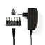 Universal Netzadapter 3-12V / 2,25A / 27W mit 6 austauschbaren Steckern / Schwarz - 1,8 m