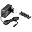 Universal Netzadapter 9-24V / 1-1,5A / 24W mit 7 austauschbaren Steckern / Schwarz - 1,6 m