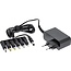 Universal Netzteil 12V 2A 24W mit 6 Wechselsteckern, Schwarz, 1,8m