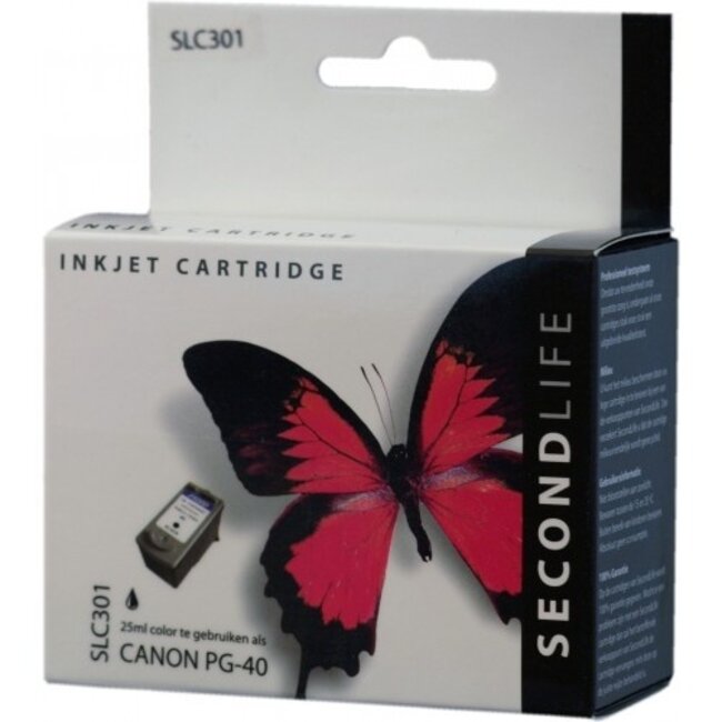 SecondLife schwarze Tintenpatrone für Canon PG-40