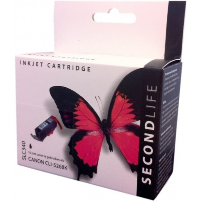 SecondLife Tintenpatrone Schwarz für Canon CLI-526BK