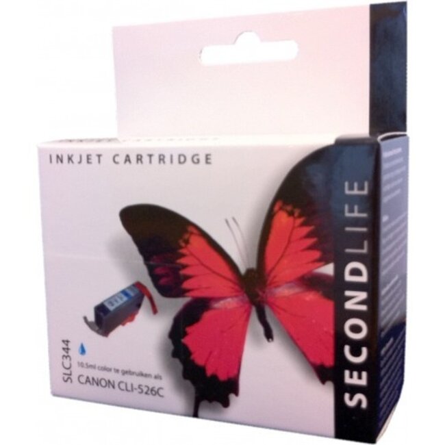 SecondLife Tintenpatrone Cyan für Canon CLI-526C