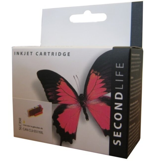SecondLife Tintenpatrone Gelb für Canon CLI-551Y XL