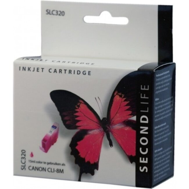 SecondLife Tintenpatrone Magenta für Canon CLI-8M