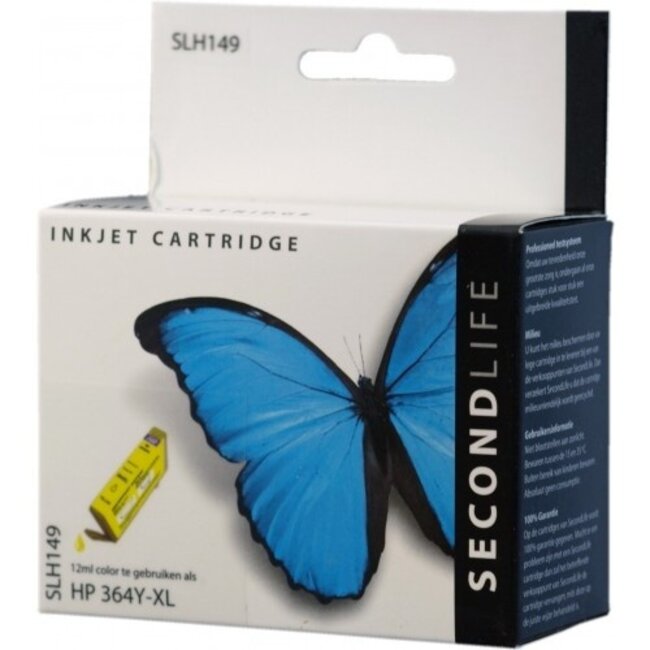 SecondLife Gelbe Tintenpatrone für HP 364 XL