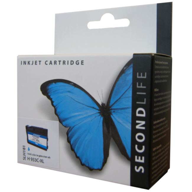 SecondLife Tintenpatrone Cyan für HP 933 XL