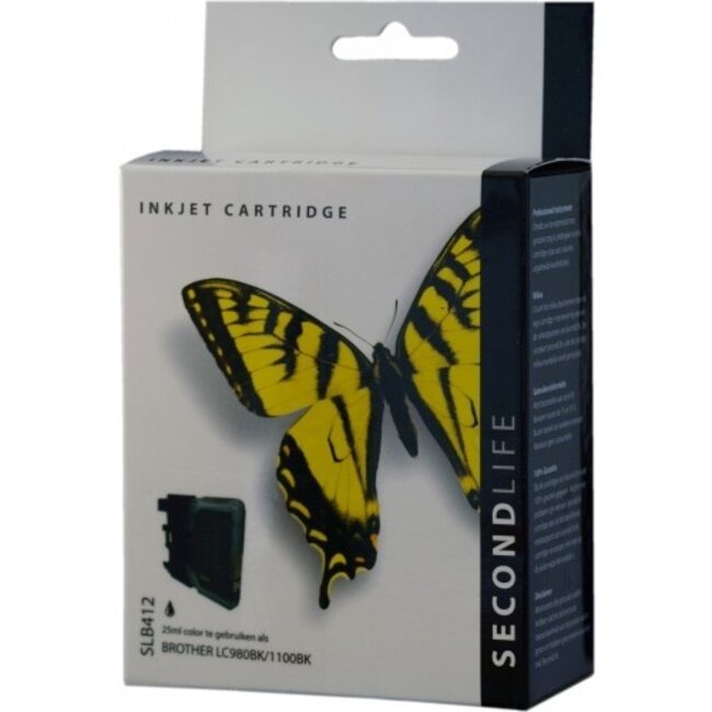 SecondLife Tintenpatrone Cyan für Brother LC-980C & LC1100C