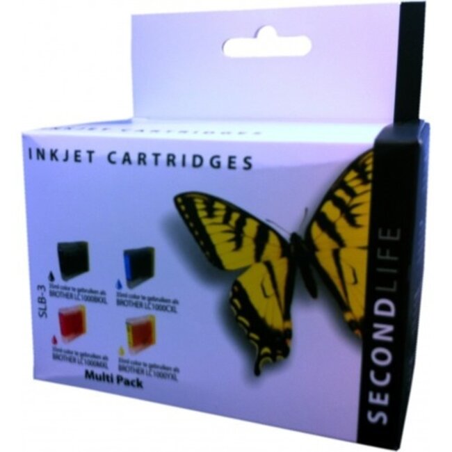 SecondLife Multipack Tintenpatronen für Brother LC-980 & LC1100 Serie