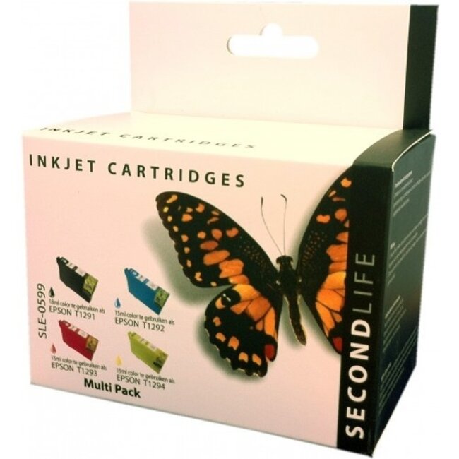 SecondLife Multipack T1295 Tintenpatronen für Epson T1291-T1294