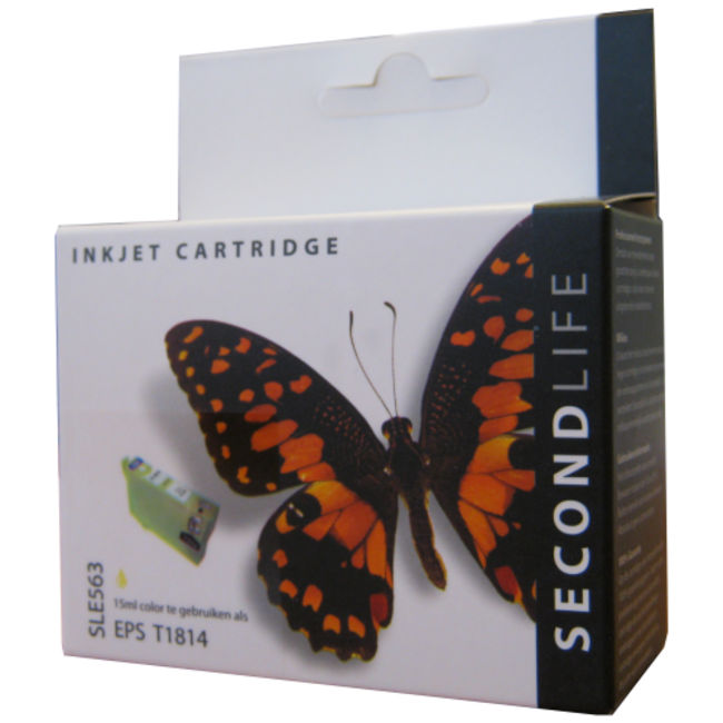 SecondLife Gelbe Tintenpatrone für Epson T1814 (18 XL)