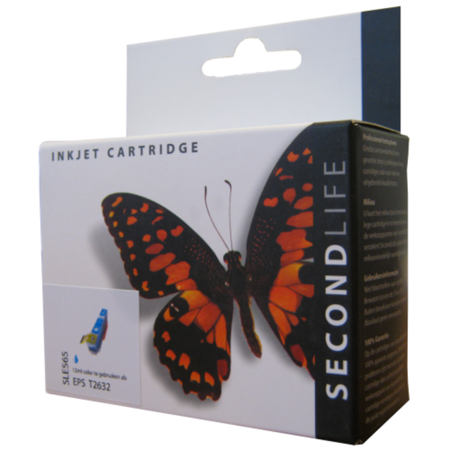 SecondLife Tintenpatrone Cyan für Epson T2632 (26 XL)