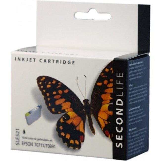 SecondLife Tintenpatrone Schwarz für Epson T0711
