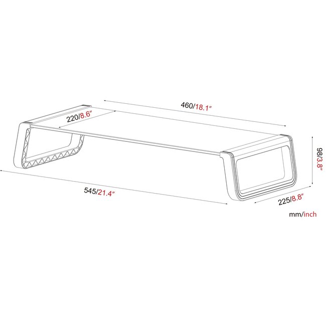 My Wall ergonomischer Monitorständer / Erhöhung L / schwarz