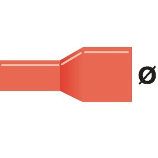 Valueline Fast On 4,0 mm (v) Rundsteckhülse / rot - isoliert