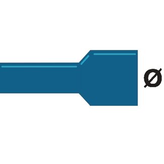 Valueline Fast On 5,0 mm (V) Rundsteckhülse / Blau - Isoliert