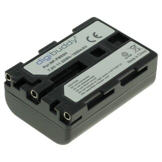 Digibuddy Kameraakku kompatibel mit Sony NP-FM30, NP-FM55H, NP-FM50 und NP-QM51 - 1600 mAh