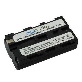 Digibuddy Kameraakku kompatibel mit Sony NP-530, NP-F330, NP-F530, NP-F550 - 2600 mAh