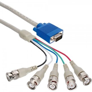 InLine VGA (m) zu 5x BNC (m) Videokabel Beige - 5 Meter