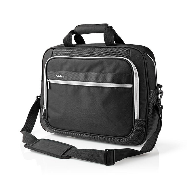 Nedis Notebook-Tasche mit Schultergurt und Fächern für 15-16 Zoll Notebooks / Schwarz