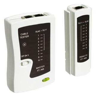 Goobay Goobay LAN Kabeltester für Netzwerkkabel - RJ45, RJ12, RJ11