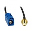 Fakra C (w) - SMA (w) Adapterkabel RG174 50 Ohm Schwarz 0,20 m