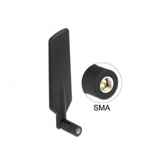 DeLOCK LTE (4G) & WLAN WiFi 5 2,4/5 GHz Omni-Antenne - SMA (m) - 1-4 dBi - Schwarz