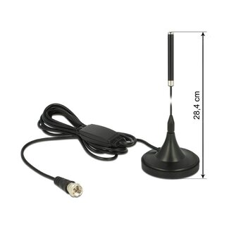 DeLOCK DAB+ Antenne mit F-Stecker (m) - 21 dBi - 2 Meter