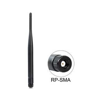 DeLOCK Wasserdichte WLAN IEEE 802.11 ac/a/b/g/n Antenne mit SMA-RP (m) Stecker - 2 dBi
