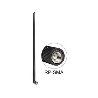 DeLOCK WLAN IEEE 802.11 b/g/n Antenne mit SMA-RP (m) Anschluss - 9 dBi